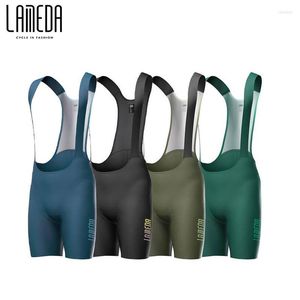 Motorcykelkl￤der Lameda Mens Cycling Bib Shorts Summer Breattable Gel Pad Bike Tights Ropa Ciclismo fukt f￶r m￤n