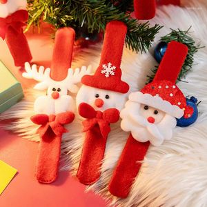 Christmas Decorations Slap Bracelets Kindergarten Children Holiday Activities Small Gifts Cartoon Elderly Reindeer Year Decoration 2022