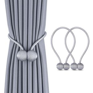 Magnetic Ball Curtain Tiebacks Tie Rope Accessory Rods Accessoires Backs Holdbacks Buckle Clips Hook Home Decor