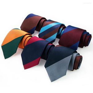 Bow Ties Jemygins randig för män mode 8 cm Silk Jacquard slips gravata bröllop affärstillbehör