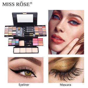 Sammantaget inkluderar Full Makeups Palette Full Makeups Lipsticks Lip Gloss Eyeshadow Highlighter Brush Women Face Full Make Up Box