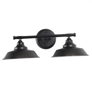 Wall Lamp Industrial Sconces Fixtures Lighting Shade 2 Head Garage Porch Bathroom Vanity Office