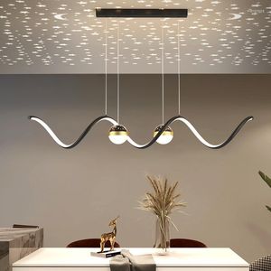 Pendant Lamps 2022 Nordic Led Lights Modern Minimalist Dining Room Creative Kitchen Table Luxury Glass Chandeliers Lighting