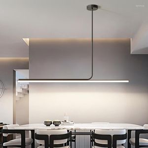 Pekl￥da h￤ngande lampa av ett ord matsal ￤r enkel och minimalistisk nordisk bordste kontorsf￤lt