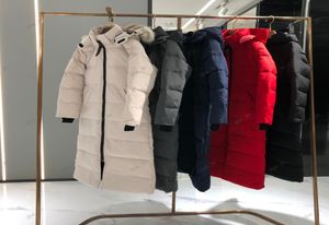 Winter Womens Down Coats moda futrzak kurtki Klasyczne ciepły długi z kapturem płaszcz parkas 22FW Stylowy projektantka odzieży wierzchniej Dow2900761