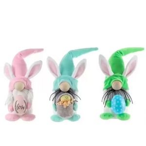 Easter Bunny Gnomes Colorido Partido de felpa