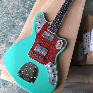 6 Strings Light Green Electric Guitar with Rosewood Fretboard 22 Frets Customizable