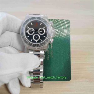 EW Factory Top Quality Watches 40mm x 13mm 116500-0002 Cosmograph Extra-thin Ceramic Chronograph ETA 7750 Mechanical Automatic Men272i