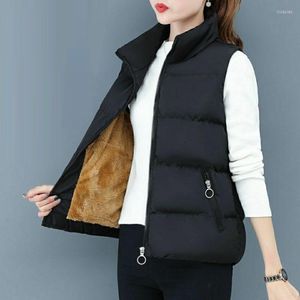 Gilet da donna 2022 Donna Inverno Caldo Gilet di cotone Donna Senza maniche Parka Giacca Studente Ragazze adolescenti Gilet Cappotto imbottito di cotone femminile