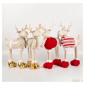 Juldekorationer 2022 CrossBorder Spot Cartoon Elk Ornaments Fabric Christmasgifts Drop Delivery Home Garden Festive Party Suppl Dhixu