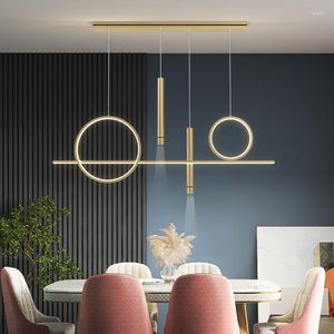 Kolye lambaları Yemek Odası Işıkları Modern Minimalist Lüks Uzun Masa Avizesi Nordic Yaratıcı Tasarımcı Bar Restoran Lambası