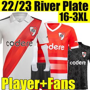 XXXL 22/23 River Plate Soccer Jerseys Fan Player 2022 2023 de la Cruz Quintero Borre Fernandez Pratto Ponzio Retro Camisetas 1986 95 96 Men Kids Kits Football Shirts