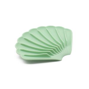 Criatividade Saboneteira em Forma de Concha Silicone Antiderrapante Drenável Saboneteira Bandeja Ecológica Banheiro Banho Chuveiro Saboneteira Jabonera Con Forma De Concha