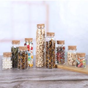 Garrafas de vidro com tampas de cortiça Mini -frascos de cortiça Diy Decoration Mini -Cork Message Glasses Bottle Vial