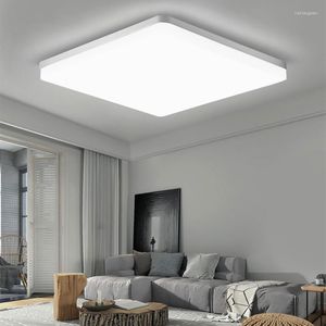 Światła sufitowe kwadratowe światło LED 48W 36 W 24 W nowoczesne lampy powierzchniowe AC85-265V na kuchenną sypialnię panel łazienkowy