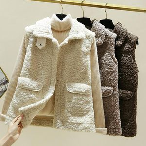 Gilet da donna Gilet in pile Donna Autunno Caldo Giacca in pelliccia sintetica Accogliente Motociclo Polar Capispalla senza maniche Elegante abito invernale 2022 OOTD