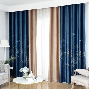 Gardin 2022 Mountain Jacquard High Shading Stitching Färdiga anpassade gardiner för levande matsal sovrum