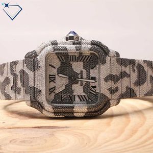 ساعات أخرى WRISTWATCHES ICED Out تخصيص الماس الفاخرة للرجال الساعات المصنعة يدويًا المصنعة للمجوهرات الماسي دايموند ووتش