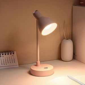 Table Lamps Nordic Style USB Rechargeable 1200mAh Brightness Adjustable Wireless Eye Caring LED Reading Desk Lamp Light