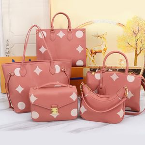 Rosa loja designer tote bags mulheres aleta bolsas croissant saco com zíper carteira mini bolsa chave bolsa de couro real genuíno m45686 84282