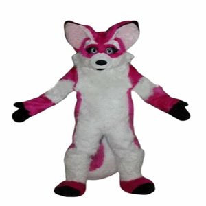 Halloween Sexig p￤lsuit Long Fur Red Husky Mascot Costume Suit Adult Wolf Fox Dog Costume Party Game Dress Girls Costume
