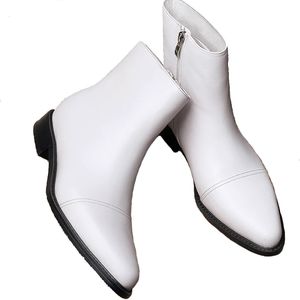 Botas de tornozelo homens inverno elegante bezerro de pneu de pneu de borracha de borracha de borracha média de borracha de borracha confortável