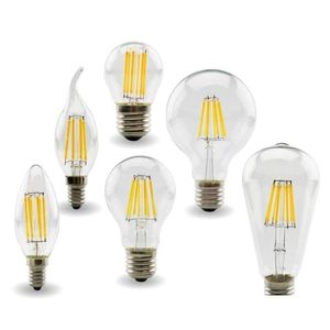 Led Bulbs Bbs Filament Dimmable C35 Candle Bb 2W 4W 6W E14 Light 220V Clear Glass Crystal Chandeliers Pendant Floor Lights Edison Dr Dhjry