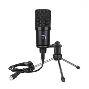 Mikrofony Metal Professional Skondenser USB na komputer PC Laptop Singing Gaming Streaming Studio nagrania YouTube wideo