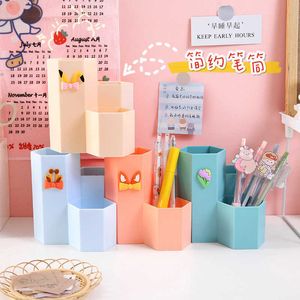 Desktop Pen Holder Organizer Multifunktionell Stationery Container Storage Rack Cute Desk Accessories Office