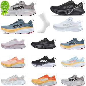 One Hoka Bondi 8 Scarpe da ginnastica Scarpe da corsa Sneakers Shock Absorbing Road Fashion Uomo Donna Designer Donna Uomo Clifton 8 Con formato scatola