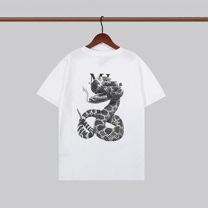 t-shirt firmata maglietta da uomo T-shirt da uomo maglietta serpente camicia moda estiva maglietta da uomo con stampa di lettere splash-ink
