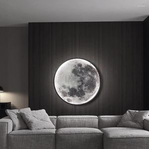 Wall Lamp Lights Nordic LED Home Decoration Round Moon Lamps For Bedroom Living Room Interior Modern Decor