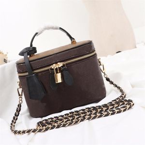 Bolsas bolsas bolsas de cadeia saco crossbody saco hihg de qualidade moda de couro genu￭no bolsas de z￭per pacote bloqueio 266c