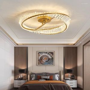 Ceiling Lights Modern Led Irregular Rings Lamps Crystal Bedroom Chandelier Lamp Living Room Luster Indoor Decor Fixtures