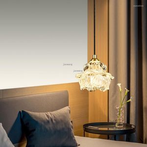 Pendelleuchten Moderner chinesischer Stil LED-Glasleuchten Pastorale Blumen Dekorbeleuchtung Leuchten Wohnzimmer Schlafzimmerlampe