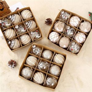 Party Decoration 9Pcs Christmas Tree Decorations Creative Venue Layout Decorative Ball Gift Xmas Ornaments