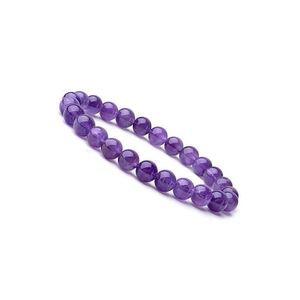 Beaded Natural 8Mm Gorgeous Amethyst Healing Crystal Stretch Bracelet For Unisex Friendship Gift Handmade Jewlerry Drop Delivery Jew Dhb08