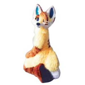 Longa husky c￣o fox mascot fantasia fursuit halloween ternos peludos de festas partsuit de traje de desenho animado roupas de carnaval carnaval