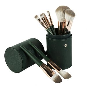 14 pezzi/set di pennelli per trucco capelli morbidi ombreggiatura uniforme con custodia set di pennelli nuvola verde per la bellezza