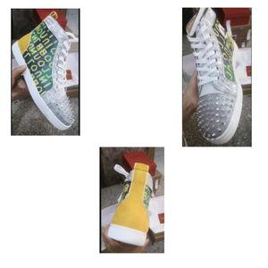 23 scarpe formali con sola con sola rossa di lusso per le donne maschile elastico in pelle elastica di scarpe sportive sportive per esterni Box Original Eu 35-47