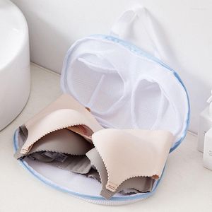 Sacchetti per biancheria Borsa per il lavaggio della biancheria anti-deformazione della maglia del reggiseno con manico per asciugare la macchina con chiusura a cerniera