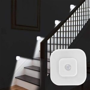 Night Lights Corridor Light Square Shape LED Human Body Induction Motion Sensor For Kid Room