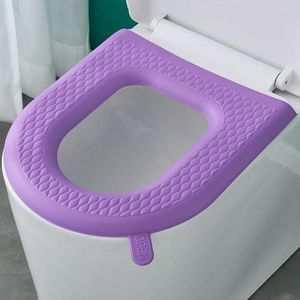Туалетная крышка сидений с водонепроницаемой подушкой аксессуары для ванной комнаты Силиконовый четыре сезона домашнее мытье пенопластовое покрытие 2022