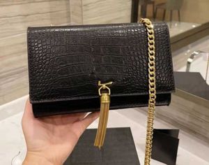 Damen-Ketten-Umhängetaschen 2023 Luxurys Designer SS Lady Fashion Plain Alligator Square Chains Schulter Lässige Krokodil-Handtaschen Geldbörsen