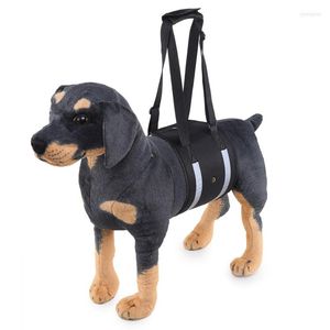 犬のアパレルペットサポートリアリフティングブレースハーネス保護を伴う反射的なハンドベルトの支援を運ぶ