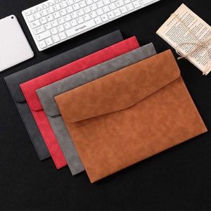 A4 Large Capacity Business Bag Leather Envelope Hand Document Holder Office Stationery Storage Information