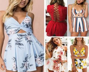 36 Style 2018 Rompers Mujeres Mujeres Playsuit Ropa Playcho Enverso envuelto Jobsuit Mujer Mujer ropa de verano 2216797