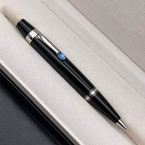 High quality Bohemies Black Resin Ballpoint pen Mini Stationery office school supplies Writing Smooth Ball pens with Diamond and Serial Number on Clip