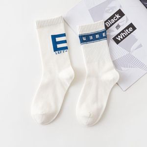 Men's Socks A Pairs Of Dress Women's Stockings Fashion Pure Cotton Japanese Korean-style Long Lettered Versatile Cool