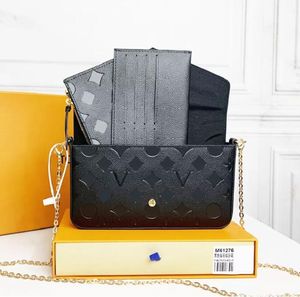 Top 3pcs set Women Classic Luxury designer handbag Pochette Bag Genuine Leather Handbags Shoulder bags handbag Clutch Tote Messenger Shopping Purse